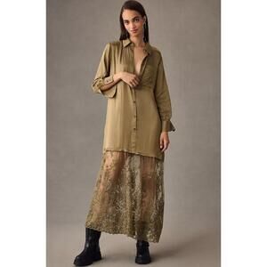 Anthropologie Olive Maxi Dress